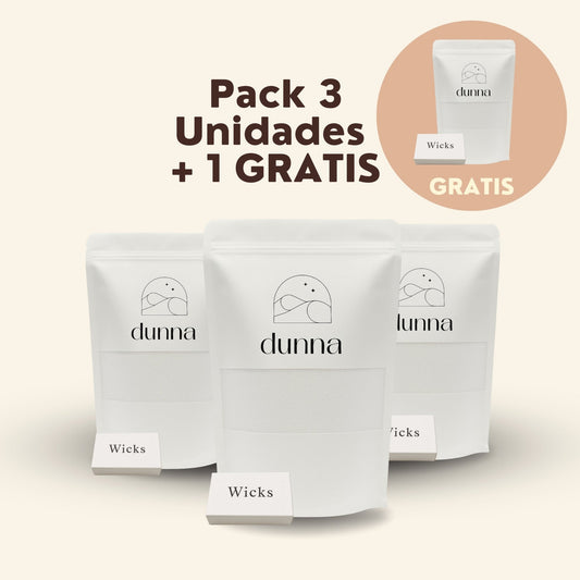 Pack 3 Velas de Arena Vainilla (200gr) + 1 GRATIS + 120 Mechas