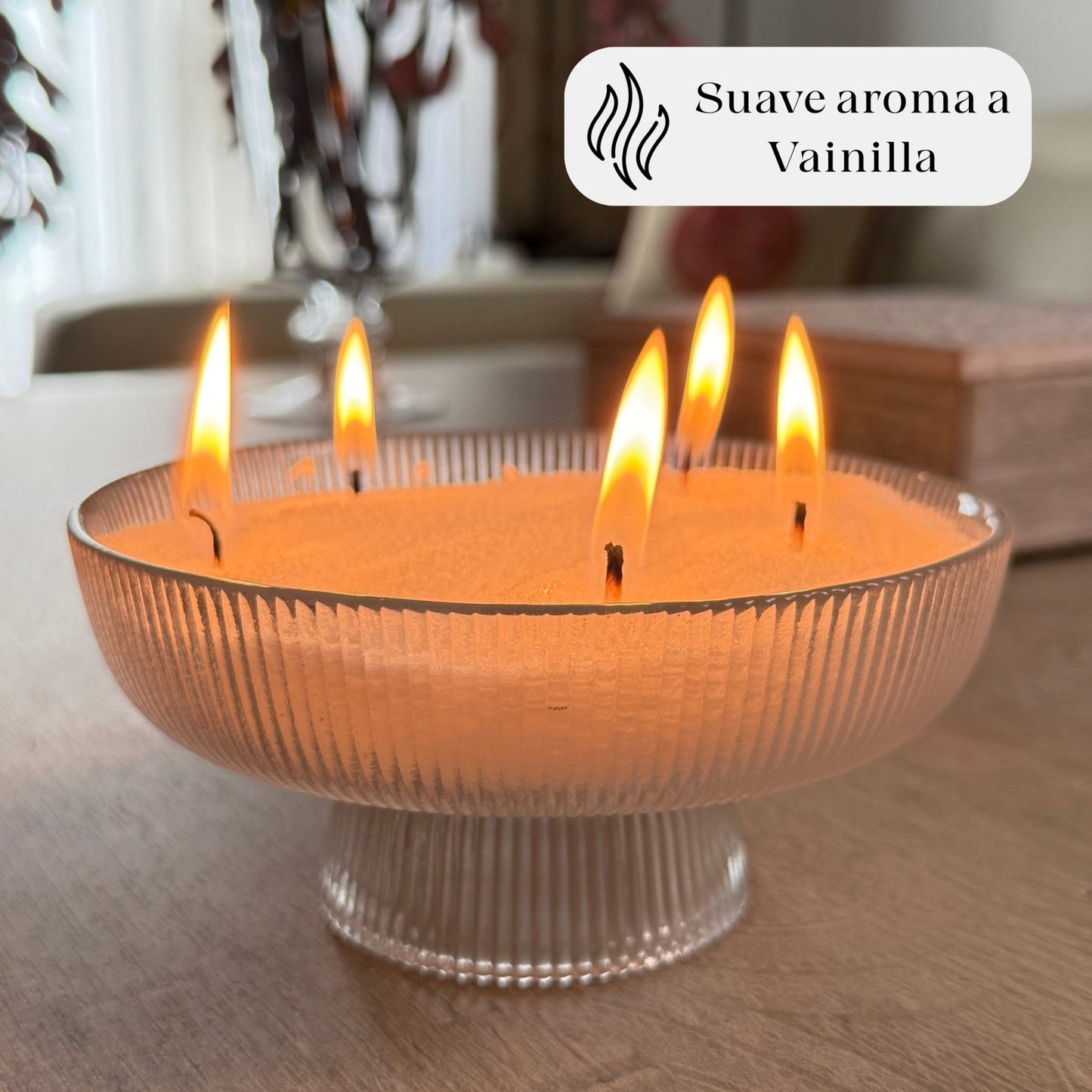 Velas de Arena Vainilla (200gr) + 30 Mechas